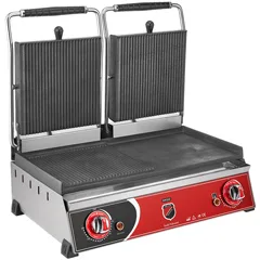 Silverinox Elektrikli Çift Kapaklı Hamburger Makinesi, 20 Dilim