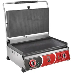Silverinox Elektrikli Tost Makinesi, 20 Dilim, Altı Düz
