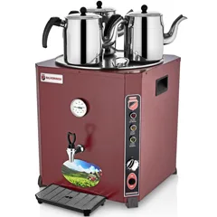 Silverinox Elit 3 Demlikli Çay Makinesi, 36 Litre, Kırmızı