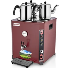 Silverinox Elit 3 Demlikli Çay Makinesi, 36 Litre, Kırmızı