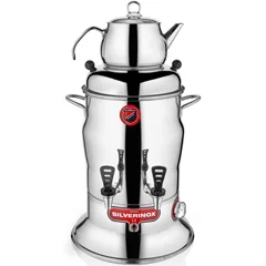 Silverinox İki Demlikli Çay Semaveri