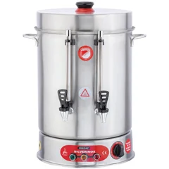 Silverinox Metal Basmalı Musluklu İkazlı Çay Makinesi Bardak Kapasiteli