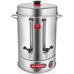 Silverinox Metal Musluklu Çay Makinesi Çevirmeli Bardak Kapasiteli