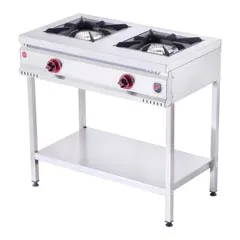 Silverinox Taban Raflı Midi Ocak, 2 Gözlü, LPG'li