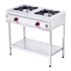 Silverinox Taban Raflı Midi Ocak, 2 Gözlü, LPG'li