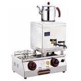 Silverinox Tek Demlikli Çay Kazanı, Çift Taban, Ekonomik, Doğalgazlı, 15'lik - Görsel 1