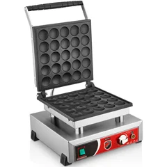 Silverinox Yuvarlak Bubble Waffle Makinesi, Tekli, Kapaklı