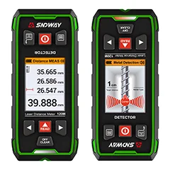 Sndway SW-6100GT Duvar Metal-Ahşap Dedektörü, Lazer Mesafe Ölçer 120 m