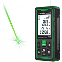 Sndway SW-80GS Yeşil Lazerli Lazermetre, 80 Metre, Şarjlı ve IP68 Korumalı