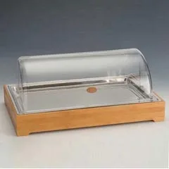 Zicco Soğutuculu Teşhir Standı, Ahşap Altlı, Polikarbon Roll Top Kapaklı, 57x37x22 cm