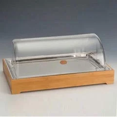 Zicco Soğutuculu Teşhir Standı, Ahşap Altlı, Polikarbon Roll Top Kapaklı, 57x37x22 cm