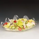 Zicco Teşhir Tabağı, Polikarbon, İstiridye Model, 38x27x5 cm, Şeffaf - Görsel 1