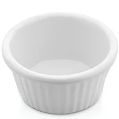Thermoset Çizgili Ramekin Sosluk, 7 cm, 60 ml, Beyaz