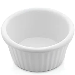 Thermoset Çizgili Ramekin Sosluk, 7 cm, 60 ml, Beyaz