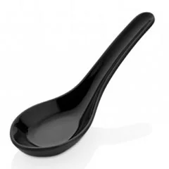 Thermoset Ramekin Kaşık Lokmalık, 4,5x13 cm, 15 ml, Siyah