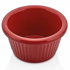 Thermoset Yivli Ramekin, 5,8cm 30 ml, Kırmızı