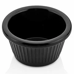 Thermoset Yivli Ramekin, 5,8cm 30 ml, Siyah
