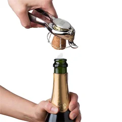 Vacu Vin Şampanya Şişe Açacağı, Gümüş, Kutulu