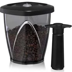 Vacu Vin Vakum Saklama Kutusu Siyah, Pompalı, 1.3 Litre
