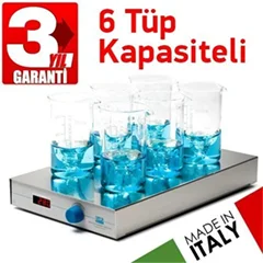 Velp Multistirrer 6lı Dijital Manyetik Karıştırıcı