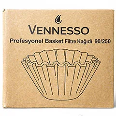 Vennesso Basket Filtre Kahve Kağıdı, Doğal Kağıt, 250 Adet, 90/250