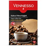 Vennesso Filtre Kahve Kağıdı, Doğal Kağıt, No: 4, 80 adet - Görsel 1