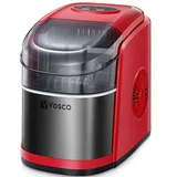 Vosco Buz Makinesi 12 kg/gün Kapasiteli, Set Üstü, Kırmızı - Görsel 1