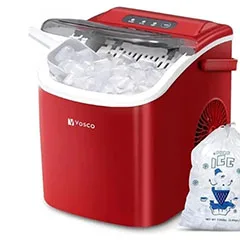 Vosco Ekonomik Set Üstü Buz Makinesi, 12 kg, Kırmızı