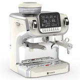Vosco ST-520EC Pro Öğütücülü Espresso Kahve Makinesi, 1 Gruplu, Beyaz - Görsel 1