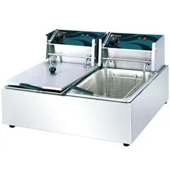 Vosco V-6L-2 Elektrikli Fritöz, 6 lt, Çift Hazneli, 57,5x42x29 cm