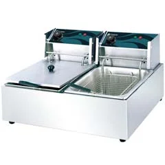 Vosco V-6L-2 Elektrikli Fritöz, 6 lt, Çift Hazneli, 57,5x42x29 cm