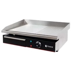 Vosco VBL-819 Elektrikli Pleyt Izgara, Yarı Oluklu, 55x43x24 cm