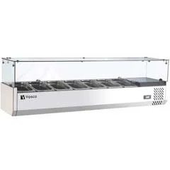 Vosco VFT-1500L2 Yatay Tip Salata Vitrin Dolabı, 6 Gn 1/3, 150x39,5x44,5 cm