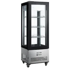 Vosco VFT-410L Dik Tip Soğutmalı Teşhir Dolabı, Siyah