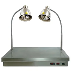Warmer Set Üstü Sıcak Servis Ünitesi ve Sıcak Tutucu Lamba, 80x60 cm, Paslanmaz