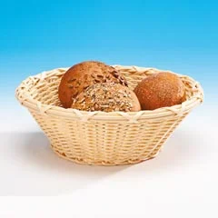 Zicco Yuvarlak Ekmek Sepeti, Plastik, 27x9 cm, Açık Renk