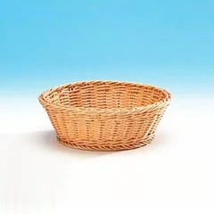 Zicco Yuvarlak Plastik Ekmek Sepeti, 23x8 cm, Açık Renk