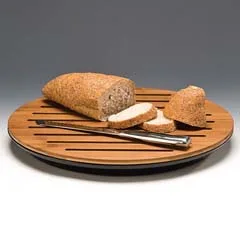 Zicco Ahşap Kesme Tahtası, Polikarbon Tepsili, 42 cm, Siyah