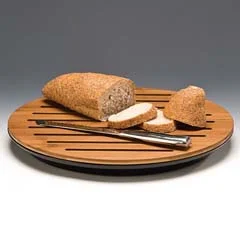 Zicco Ahşap Kesme Tahtası, Polikarbon Tepsili, 42 cm, Siyah