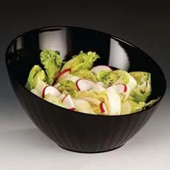 Zicco Eğimli Model Teşhir Kasesi, Polikarbon, 31,5x10x19 Cm, Siyah