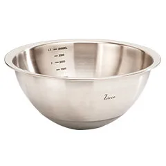 Zicco Karıştırma Kabı, Çelik, Silikon Altlı, 3 Litre, 27x12 cm