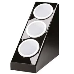 Zicco Polikarbon Çatal Kaşık Standı, 20,8x41,5x41 cm, Siyah