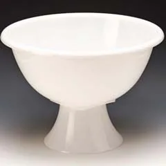Zicco Polikarbon Kase, Ayaklı, 45 cm, Beyaz