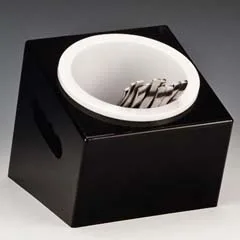 Zicco Polikarbon Kaşık Çatal Standı, Tekli, 16,5x18x15 cm, Siyah