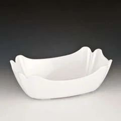 Zicco Polikarbon Teşhir Kasesi, 27x18x9 cm, Beyaz