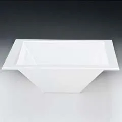 Zicco Polikarbon Teşhir Kasesi, 44,5x44,5x15,5 cm, Beyaz