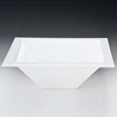 Zicco Polikarbon Teşhir Kasesi, 44,5x44,5x15,5 cm, Beyaz