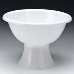 Zicco Polikarbon Teşhir Kasesi, Ayaklı, 35 cm, Beyaz