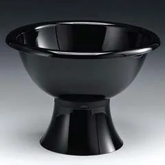 Zicco Polikarbon Teşhir Kasesi, Ayaklı, 35 cm, Siyah