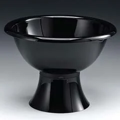 Zicco Polikarbon Teşhir Kasesi, Ayaklı, 35 cm, Siyah